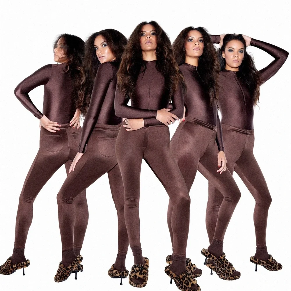 SKIMS Cocoa Disco Skinny Pants - Picture 7 of 7